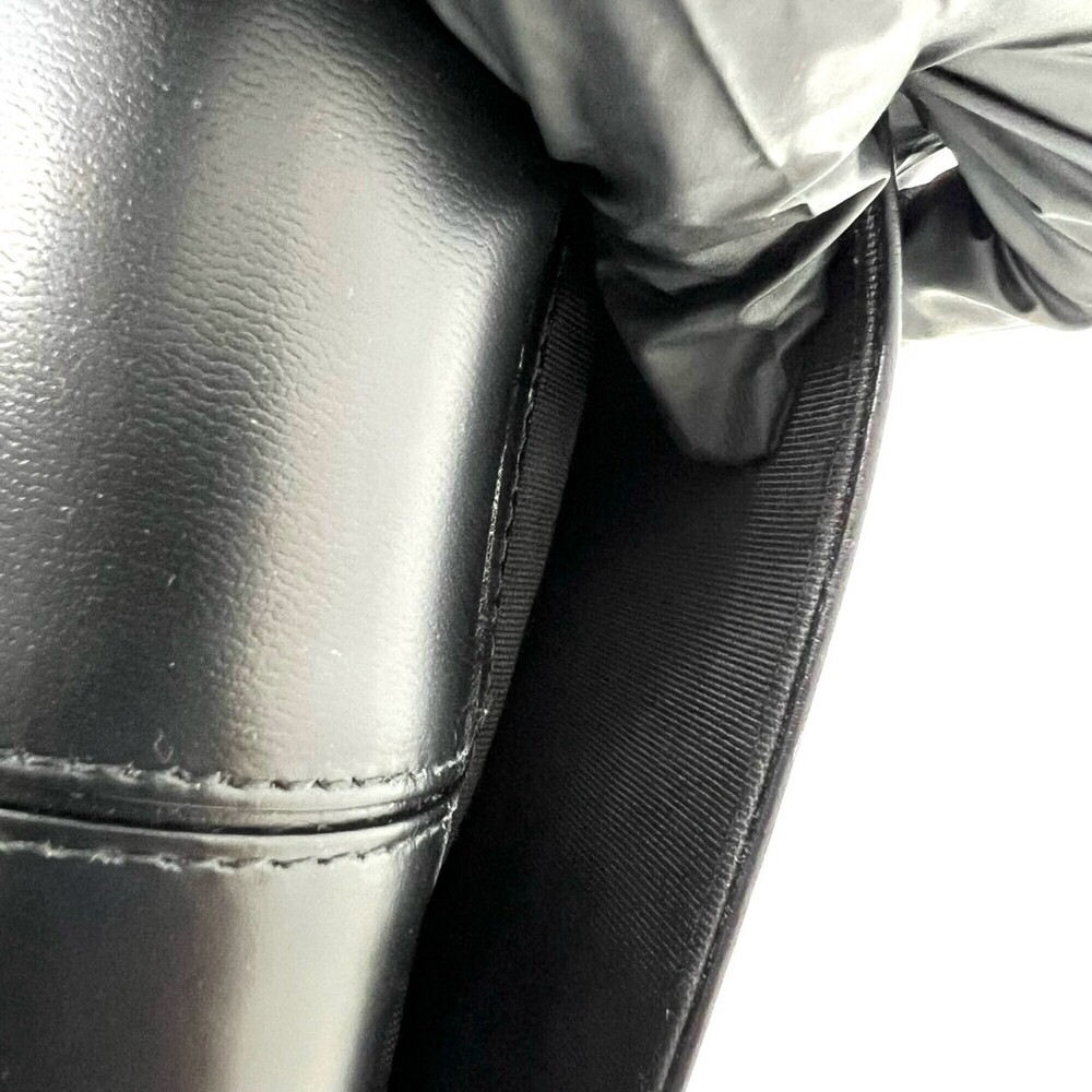 YVES SAINT LAURENT Vintage YSL Logo Hardware Leather Handbag Black 3024b - Picture 10 of 10
